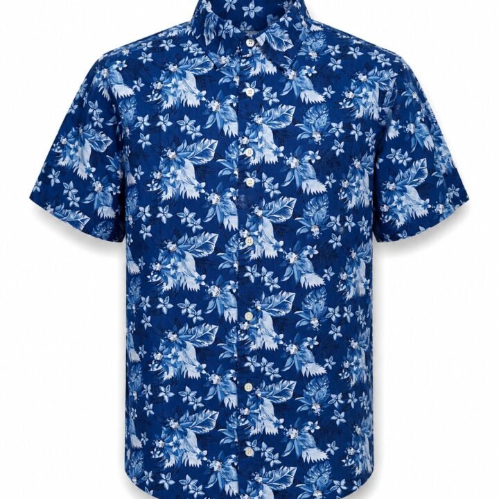 ST-Guayabera Cotton&Co Deep Hawaiian Blu