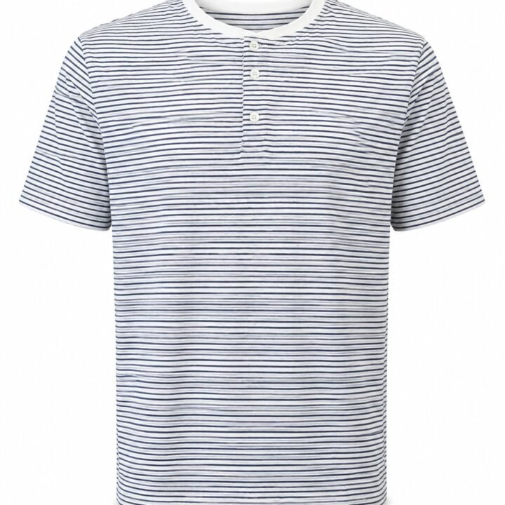 ST-Playera Cotton&Co Blanca a Rayas Azul Marino