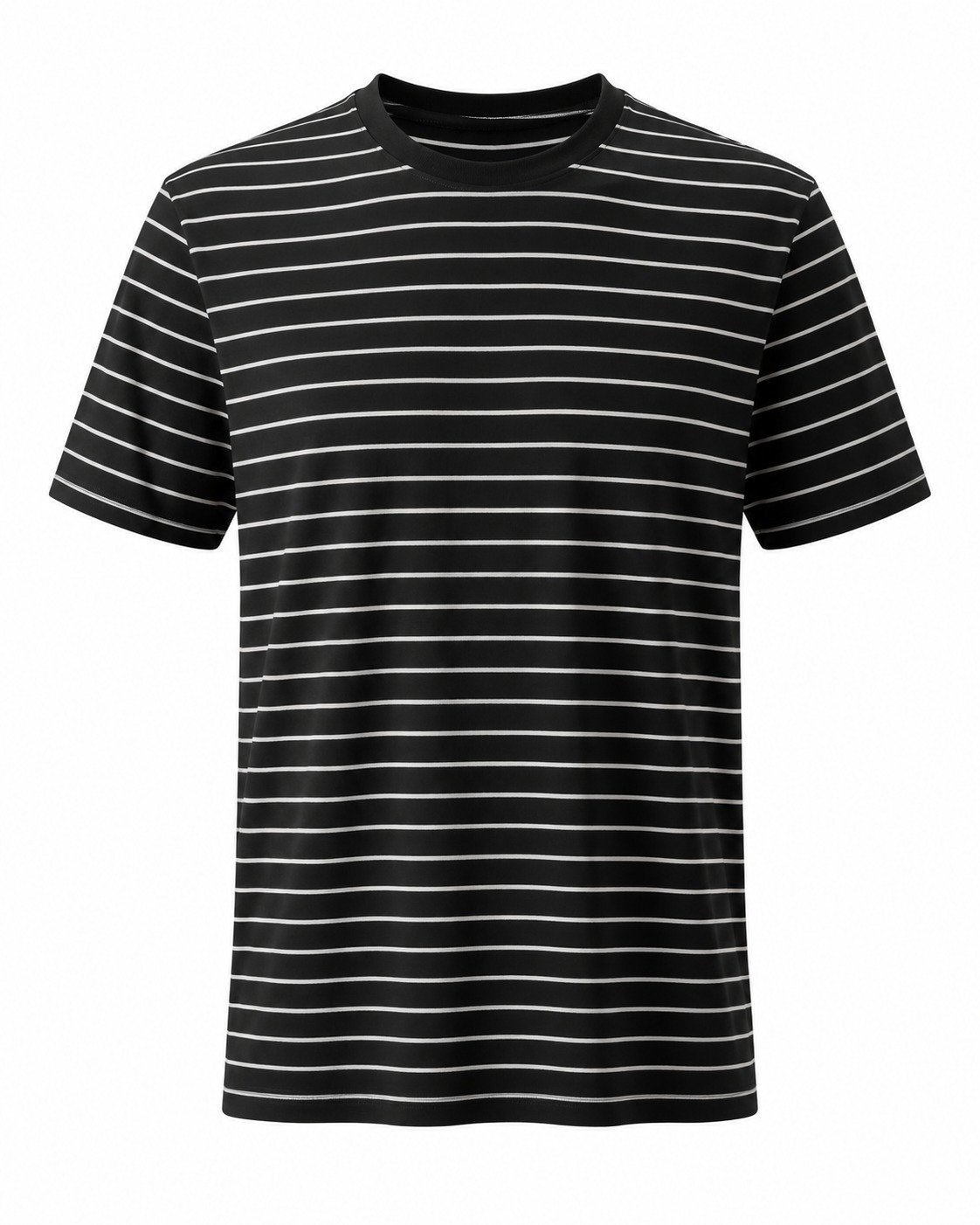 ST-Playera Cotton&Co Pencil Negra a Rayas Blancas