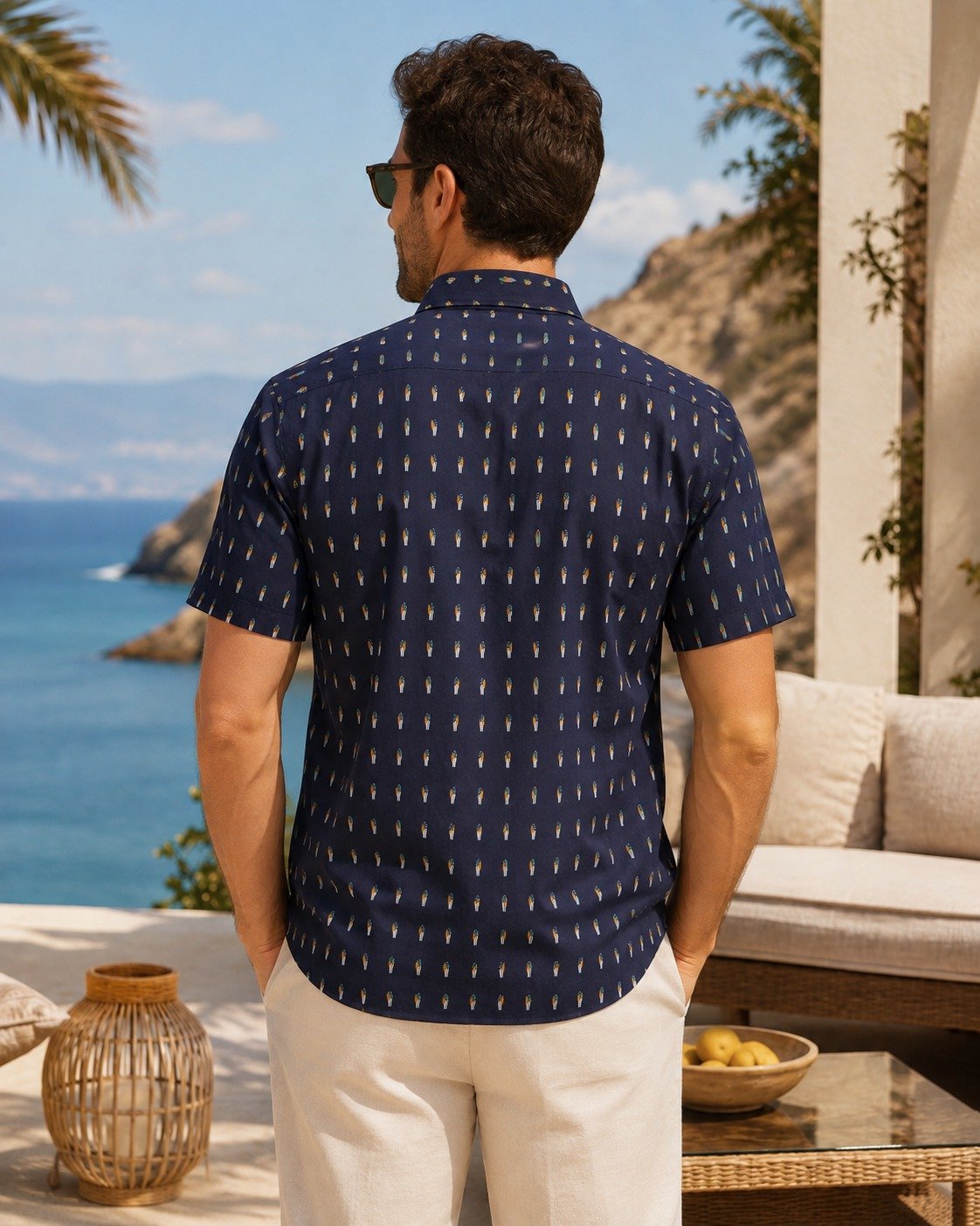 ST-Guayabera Cotton&Co Surfboard Azul Marino - Imagen 3