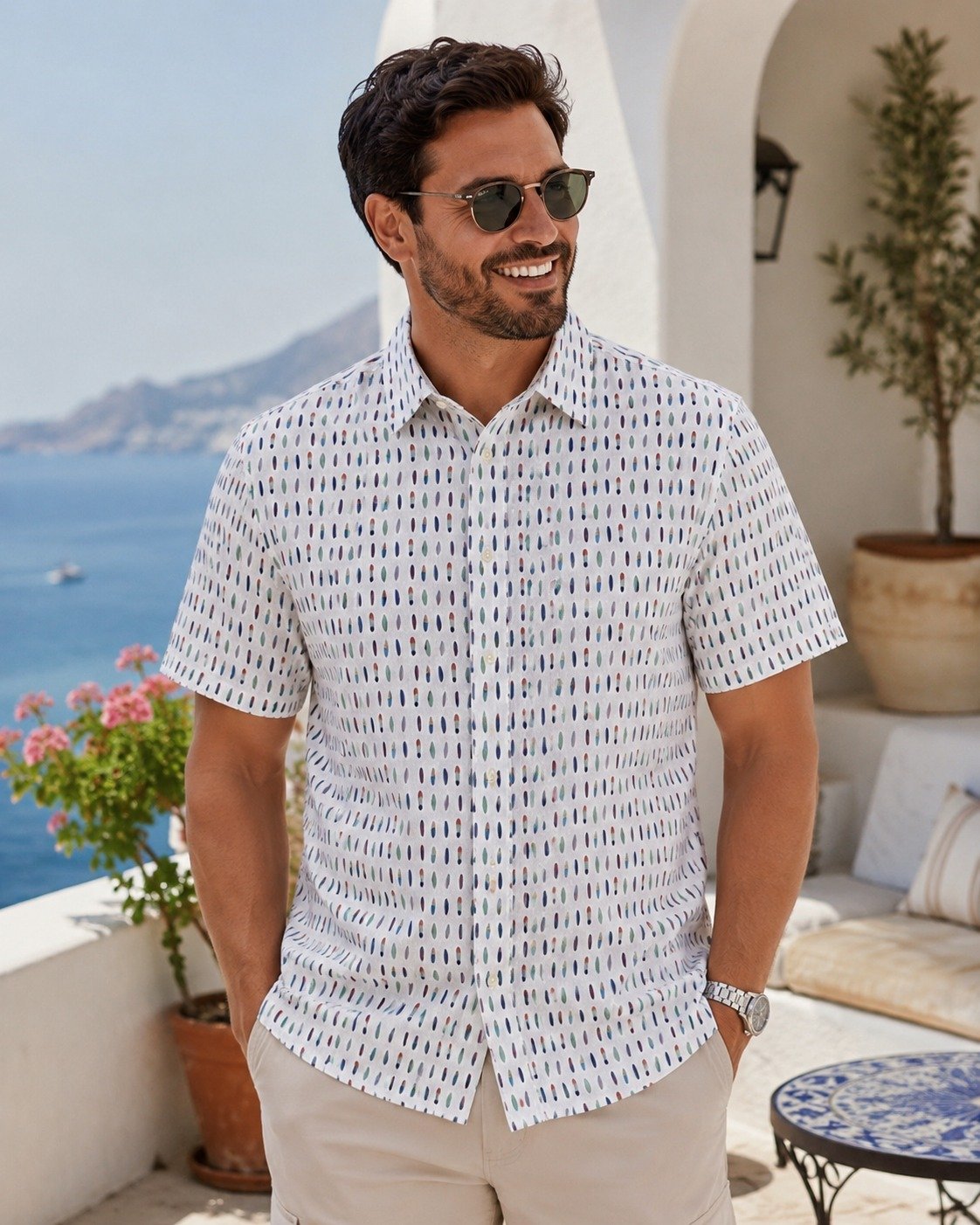 ST-Guayabera Cotton&Co Surfboard Blanca - Imagen 2