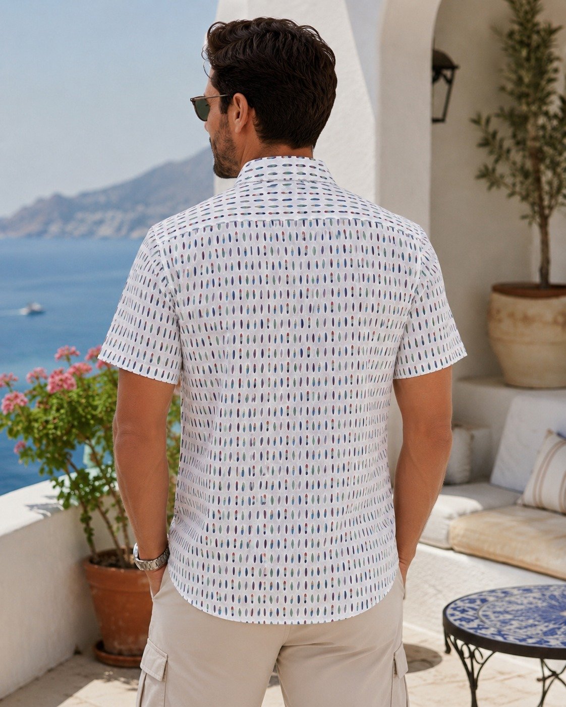 ST-Guayabera Cotton&Co Surfboard Blanca - Imagen 3