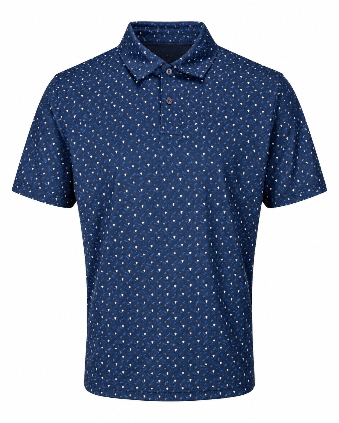 ST-Playera Cotton&Co Azul Marino Estampado Micro Palmas 2colores