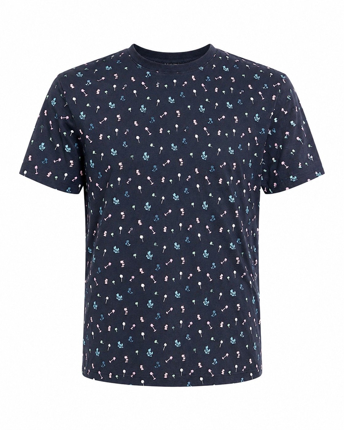 ST-Playera Cotton&Co Azul Marino Multi Palm Prt