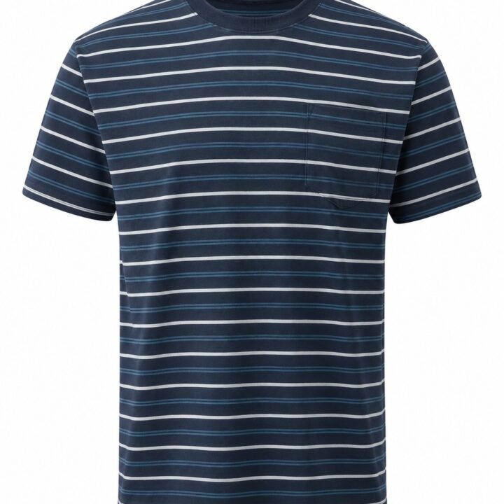 ST-Playera Cotton&Co Azul Marino a Rayas Dobles Bla/Azl