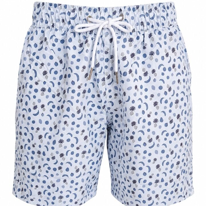 St-Short Bluewave Swim Azul Claro y Estampado Fruta Prt