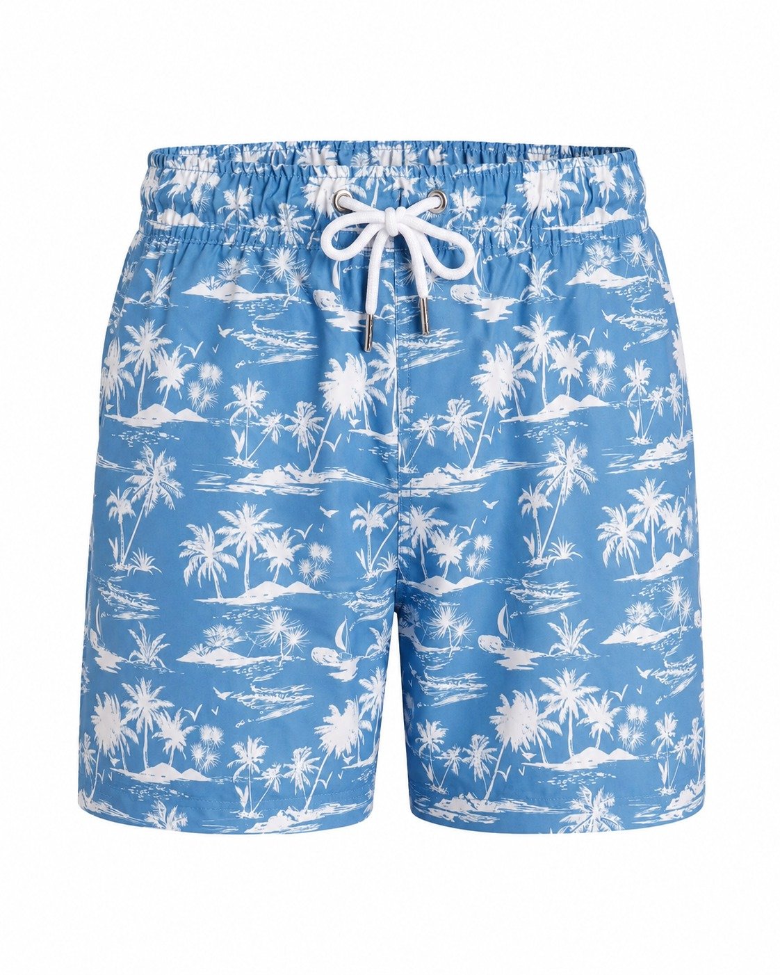 ST-Short Bluewave Swim Azul Cielo Estampado Blanco de Isla Palma