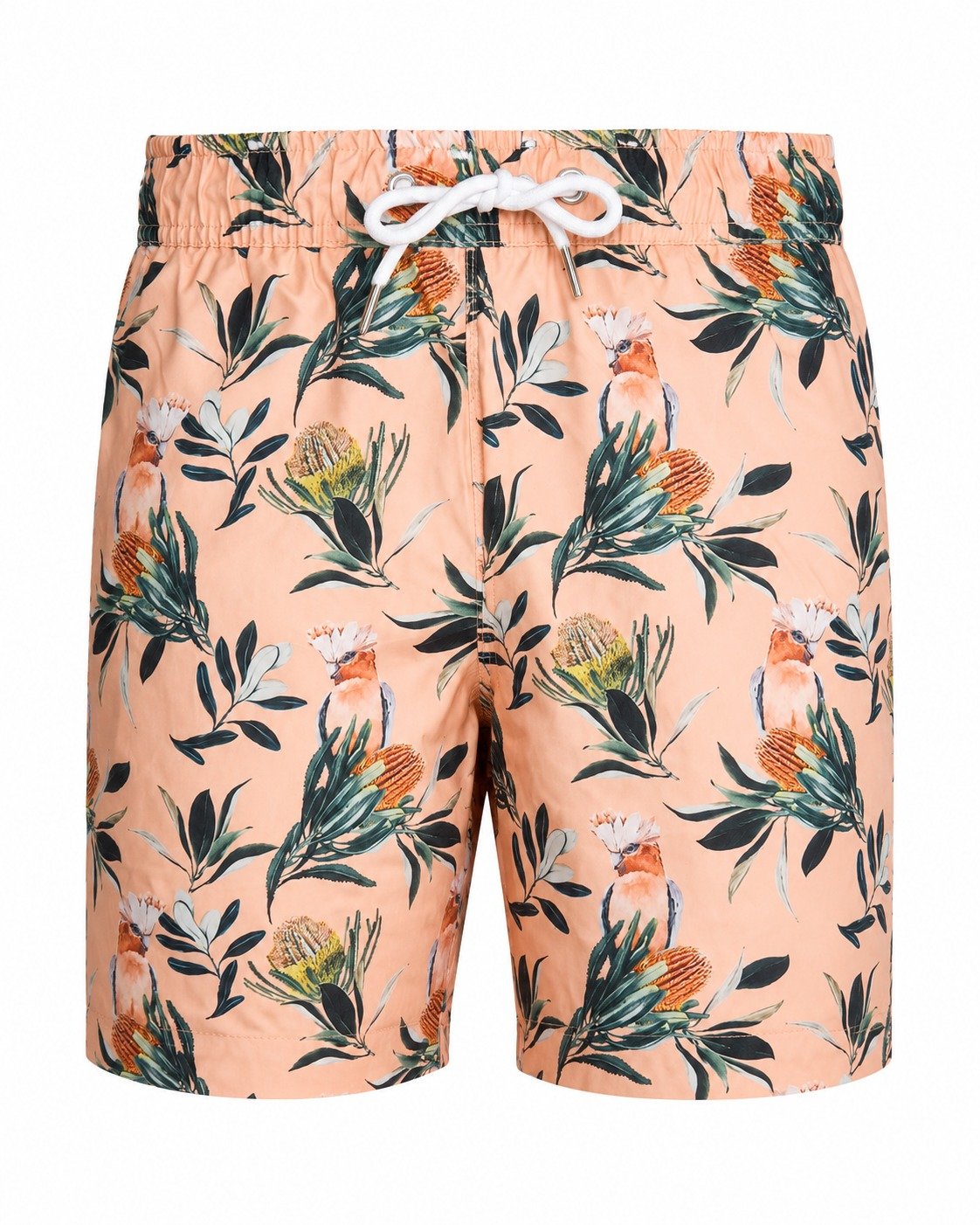 ST-Short Bluewave Swim Salmon Estampado Bird Flower